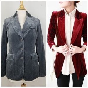 Grey/Lavender Velvet Blazer BR Blazer